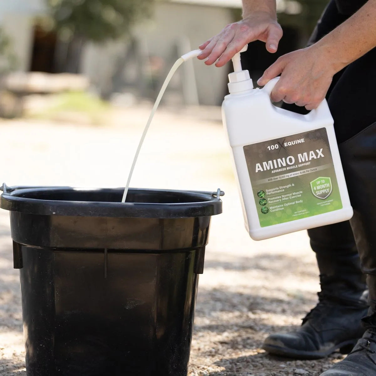 Pumping Amino-MAX into the feed