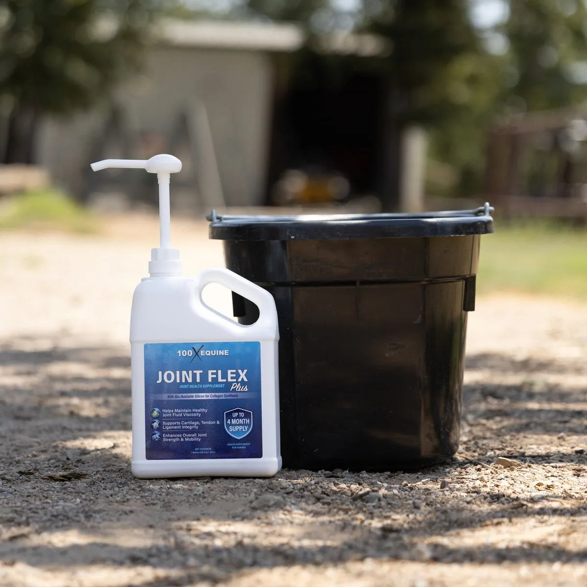 Joint Flex Plus beside a feed bucket