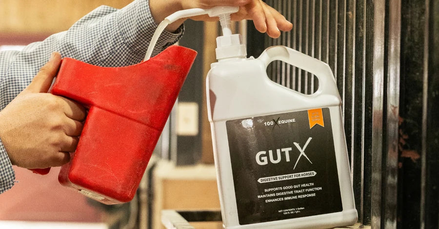 Gut X poured into a measuring cup
